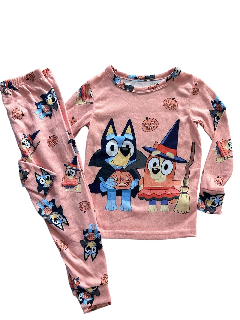Bluey Halloween Pumpkin 🎃 Pajama Set Size 4T NWT